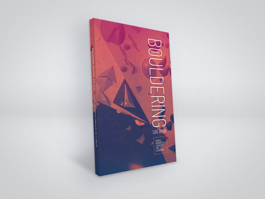 Bouldering Log Book cover — V-scale progress tracker for boulder problems V0 to V13