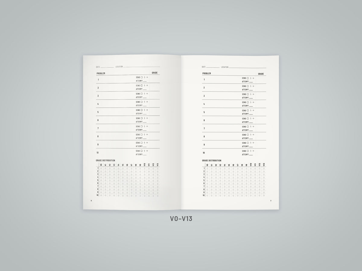 Bouldering Log Book: Visual Progress Tracker for Climbers