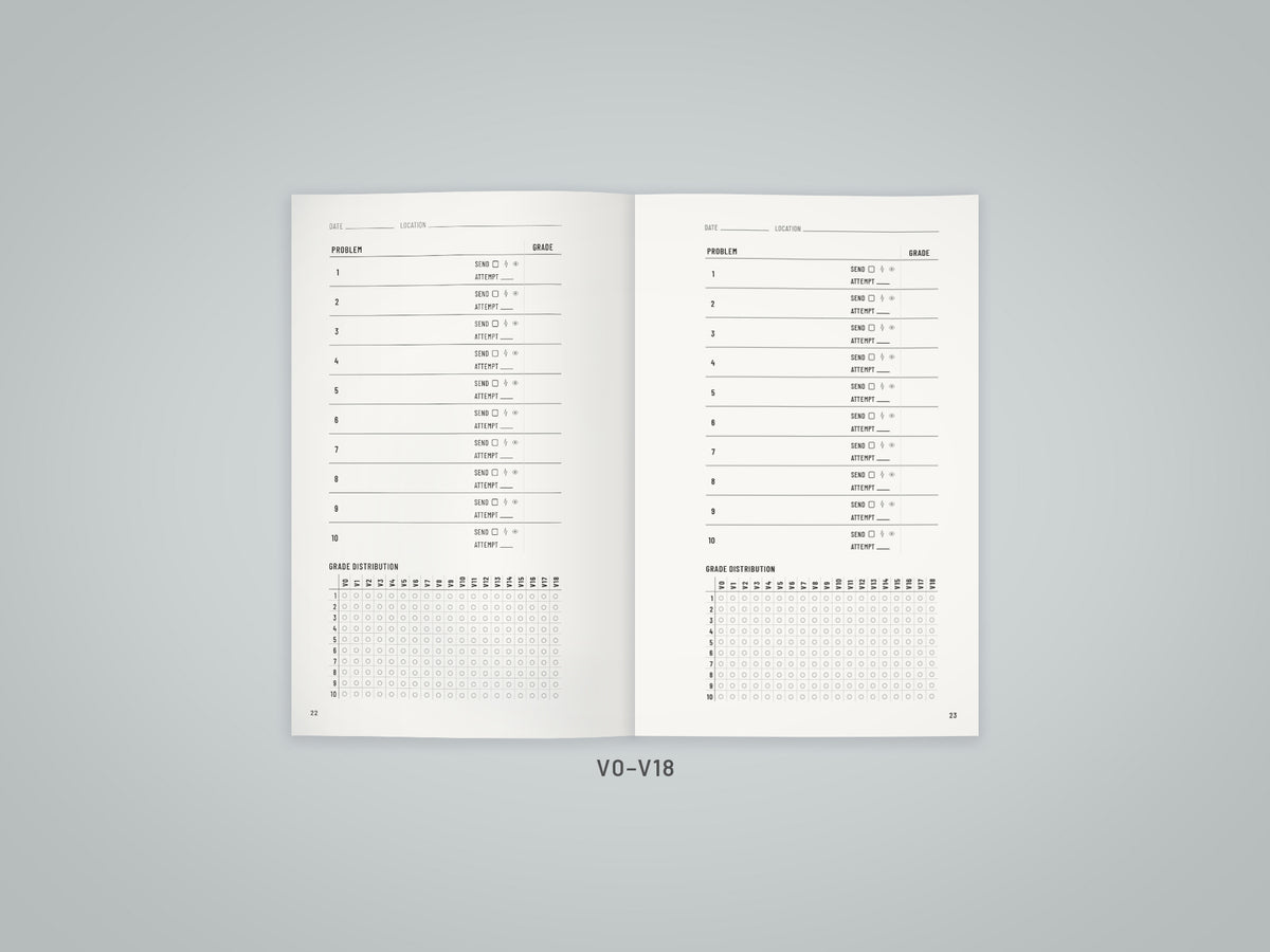 Bouldering Log Book: Visual Progress Tracker for Climbers