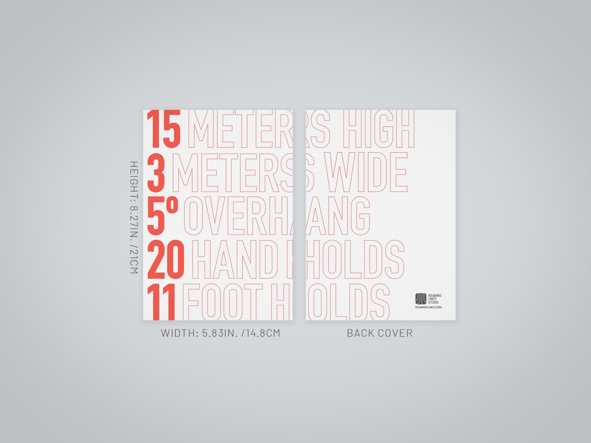 FASTER Speed Climbing Log Book specifications — 112 pages, A5 size, matte cover