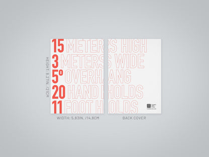 FASTER Speed Climbing Log Book specifications — 112 pages, A5 size, matte cover