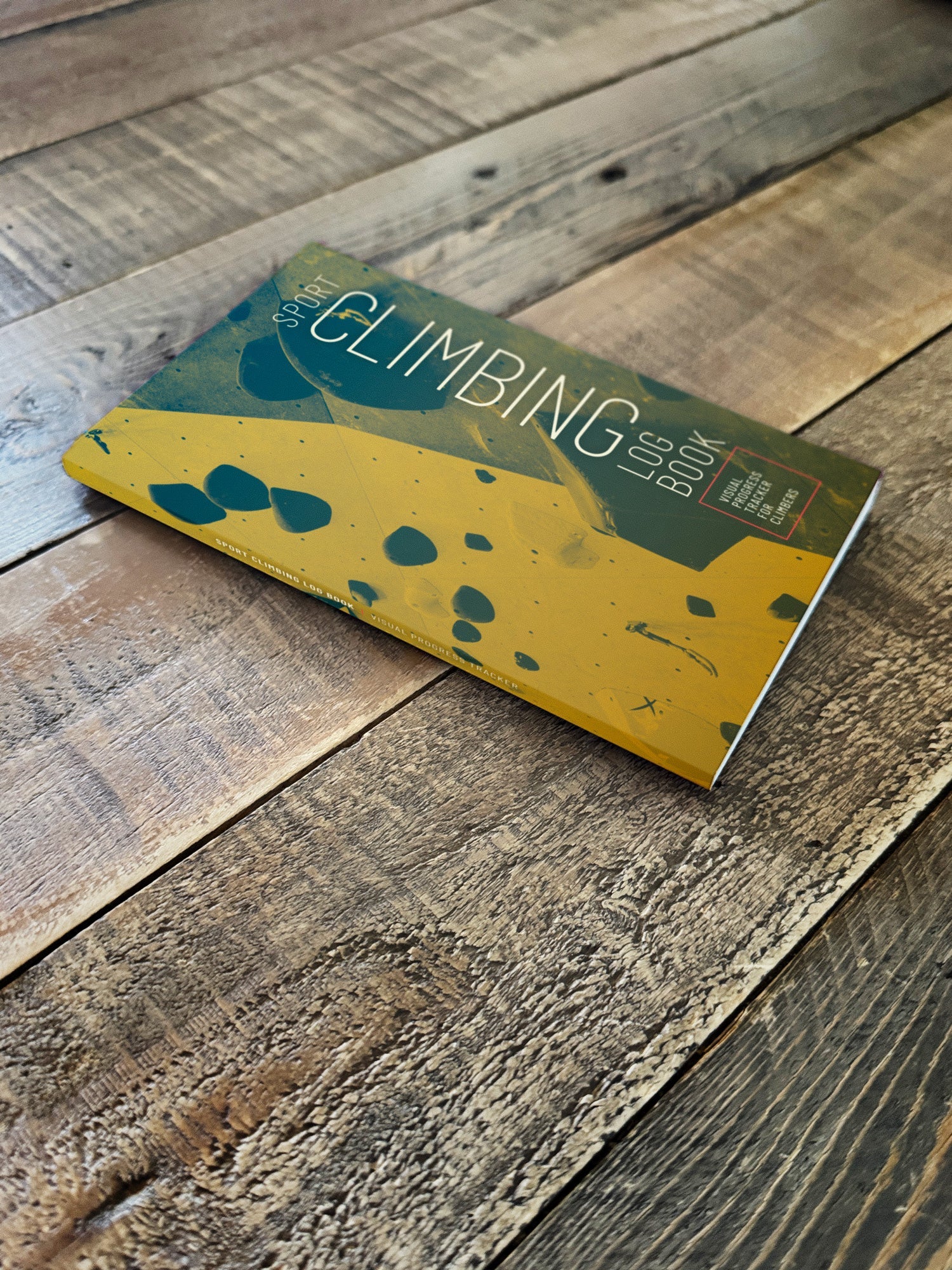 Sport Climbing Log Book shown in use at the climbing gym